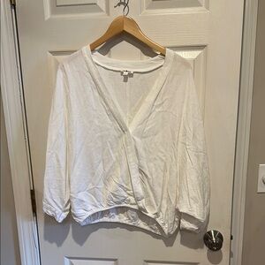 Linen White Women's Top